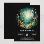 Boho Bossen Printable Woodland Verjaardag Kaart (Voorkant / Achterkant)