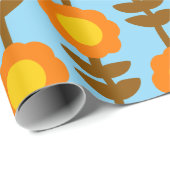 Boho Botanica Retro Bloem Verpakkings Papier (Rol Hoek)