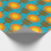 Boho Botanica Retro Floral Wrapping Paper Cadeaupapier (Hoek)