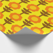 Boho Botanica Retro Floral Wrapping Paper Cadeaupapier (Hoek)