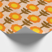 Boho Botanica Retro Floral Wrapping Paper Cadeaupapier (Hoek)