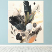 Boho Botanical Abstract Earth Minimalist Canvas Afdruk (Insitu (Houten vloer))