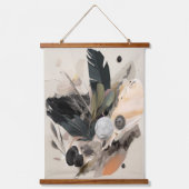 Boho Botanical Abstract Earth Minimalist Hangend Wandkleed (Voorkant)