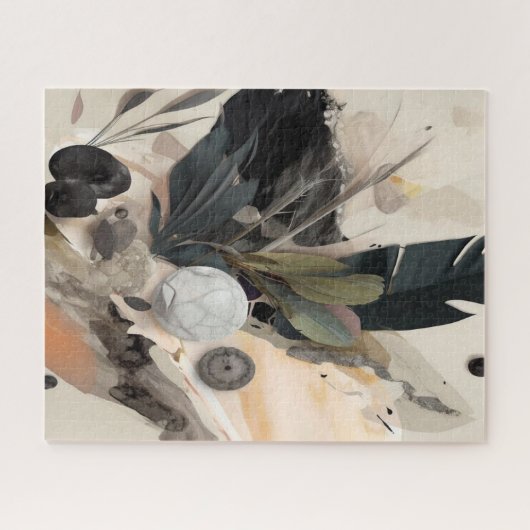 Boho Botanical Abstract Earth Minimalist Legpuzzel (Horizontaal)