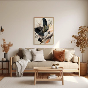 Boho Botanical Abstract Earth Minimalist Poster