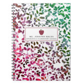 Boho Botanical Apple Teacher Notebook Notitieboek (Voorkant)