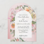 Boho Botanical Artist Sketch Garden Wedding Kaart (Voorkant / Achterkant)