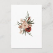 Boho Botanical Autumn Floral Wedding Goed Informatiekaartje (Achterkant)