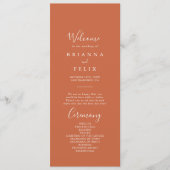 Boho Botanical Autumn Wedding Programme Programmakaart (Voorkant)