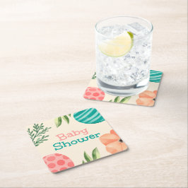 Boho Botanical Baby Shower Kartonnen Onderzetters