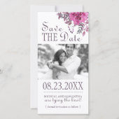 Boho Botanical Bewaar de datum fotokaarten Save The Date (Voorkant)