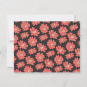 Boho Botanical Black Red Specialized Stationery Notitiekaartje (Achterkant)