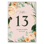 Boho Botanical Blush Pink Greenery Floral Custom Kaart (Voorkant)