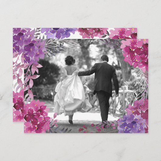 Boho Botanical Dank u Foto Briefkaart (Voorkant / Achterkant)