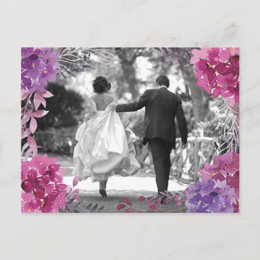  Boho Botanical Dank u Foto Briefkaart (Voorkant)