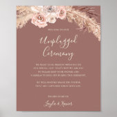 Boho Botanical | Dusty Roos Unplugged Ceremony Poster (Voorkant)