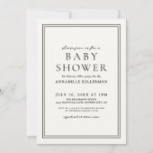 Boho Botanical Elegant Wildflower Baby shower Kaart (Voorkant)