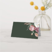 Boho Botanical Floral Green Wedding Table Plaatskaartje (Achterkant)