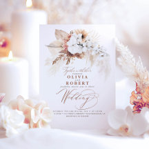 Boho Botanical Floral Modern Terracotta Wedding