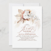 Boho Botanical Floral Terracotta Vrijgezellenfeest Kaart (Voorkant)