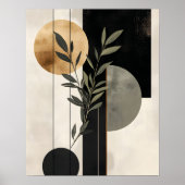 Boho Botanical Geometric Illustration Poster (Voorkant)