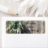 Boho botanical herb bladeren rustic Barn-wood Etiket (Insitu)