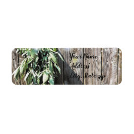 Boho botanical herb bladeren rustic Barn-wood Etiket