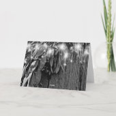 Boho botanical herb bladeren rustic Barn-wood Feestdagen Kaart (Achterkant)