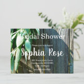 Boho botanical herb bladeren rustic Barn-wood Kaart (Staand voorkant)