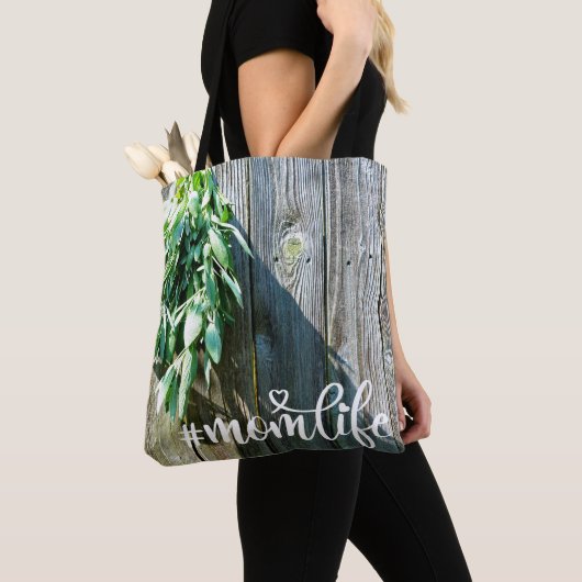Boho botanical herb bladeren rustic Barn-wood Tote Bag (Dichtbij)
