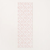 Boho Botanical Illustration Pattern Blush Pink Yogamat (Voorkant)