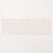 Boho Botanical Illustration Pattern Blush Pink Yogamat (Voorkant (horizontaal))