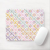 Boho Botanical Illustration Pattern Colorful Muismat (Met muis)