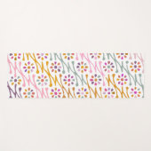 Boho Botanical Illustration Pattern Colorful Yogamat (Voorkant (horizontaal))