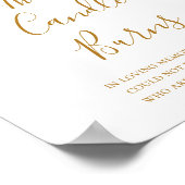 Boho Botanical | Ivoor Deze Kaars BrandT Bruiloft Poster (Hoek)