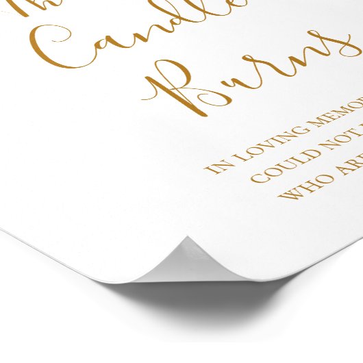 Boho Botanical | Ivory Deze Kaars Brandt Bruiloft Poster (Hoek)