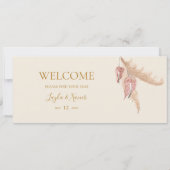 Boho Botanical Ivory Hanging Seating Chart Header (Achterkant)