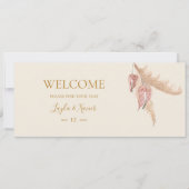Boho Botanical Ivory Hanging Seating Chart Header (Voorkant)