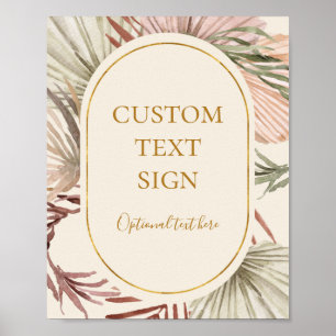 Boho Botanical   Ivory Kaarten & Geschenken Aangep Poster