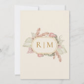 Boho Botanical | Ivory Simple Traditional Wedding Kaart (Achterkant)