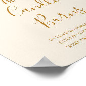 Boho Botanical | Ivory This Candle Burns Wedding Poster (Hoek)