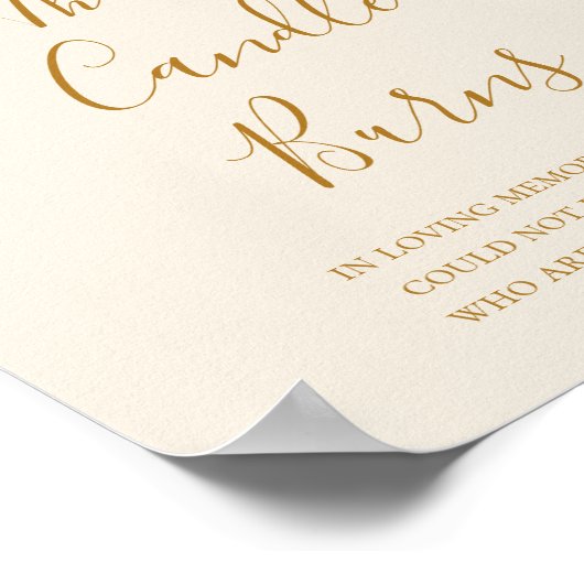 Boho Botanical | Ivory This Candle Burns Wedding Poster (Hoek)