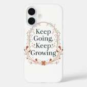 Boho Botanical "Keep Growing" Motivational Graphic Case-Mate iPhone Case (Achterkant)