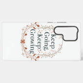 Boho Botanical "Keep Growing" Motivational Graphic Samsung Galaxy Hoesje (Achterkant horizontaal)