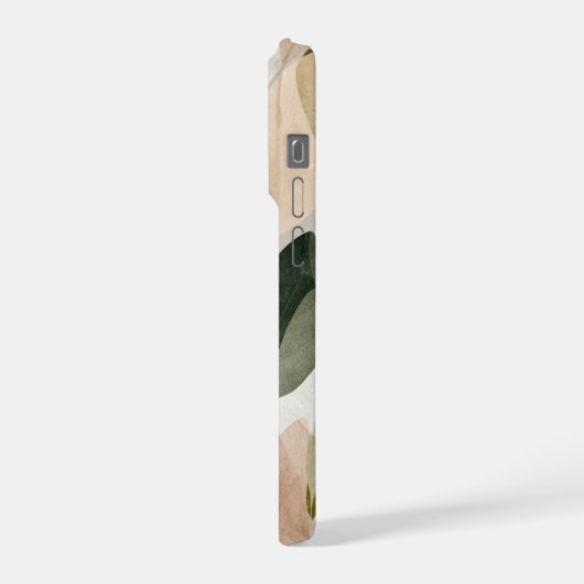 Boho Botanical Leaf Pattern Phone Case Neutral iPhone Hoesje (Linkerkant)