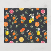 Boho Botanical Lemon and Oranje Wedding Invitation (Achterkant)
