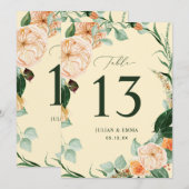 Boho Botanical Light Yellow Greeneral Floral Custo (Voorkant / Achterkant)