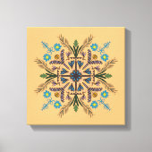 Boho Botanical Mandala Tropical Greenery Sinaasapp Canvas Afdruk (Voorkant)