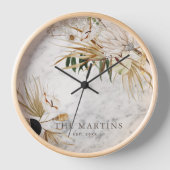 Boho Botanical Marble Family Name 2010 Vast (Voorkant)