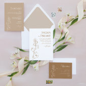 Boho Botanical · Minimalistische moderne bloemen Kaart